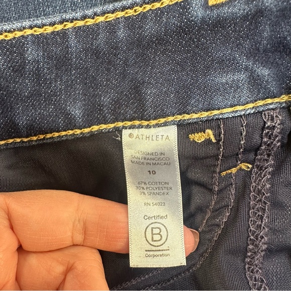 Athelta Sculptek Skinny Jeans Dark Wash Size 10 Slimming - Picture 5 of 8
